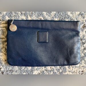 Vintage Ande Navy Leather Clutch